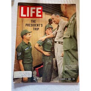 Vintage Life Magazine November 4 1966 Issue The Presidents Trip